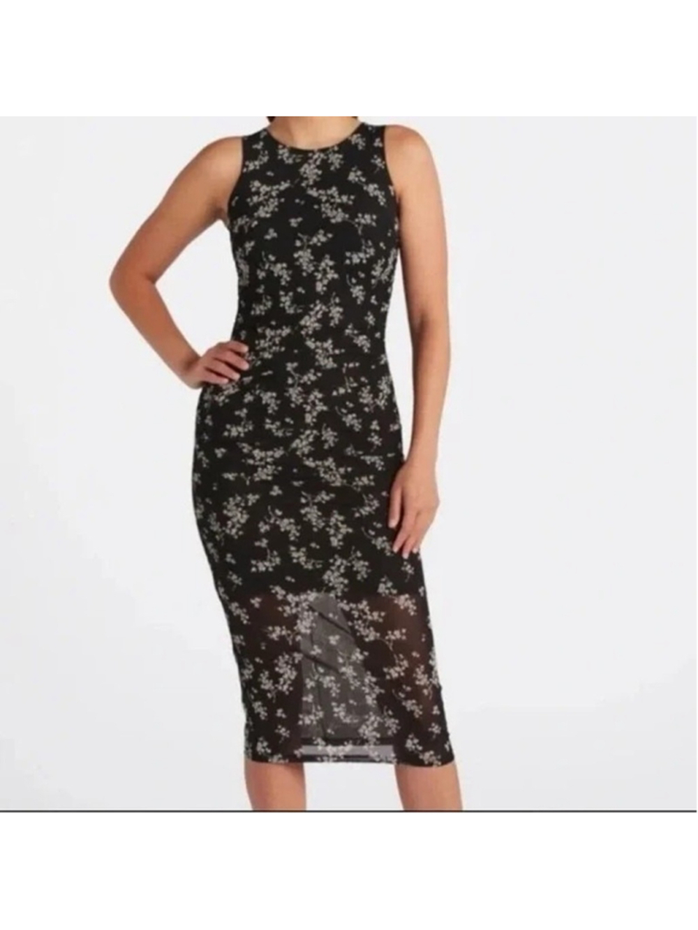 NWT 41Hawthorn Black Ruched Chiffon Dress 2X